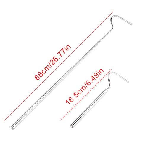 Stainless Steel Snake Catcher Stick Safety Extensible Handling Capture Hook Tool - Foto 7 di 12