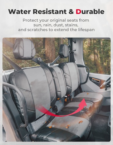 Leather UTV Seat Cover Cushions for Can Am Defender HD7 HD9 HD10 DPS 2016-2023 - Picture 3 of 9