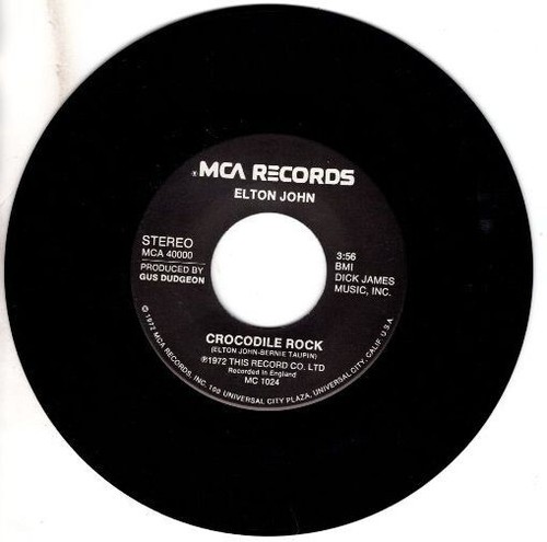 Elton John – Crocodile Rock / Elderberry Wine 45 Vinyl Record - Picture 18 of 24