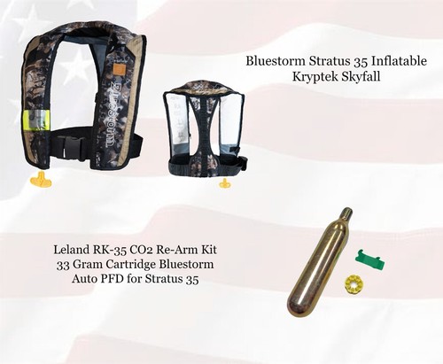 Bluestorm Stratus35 Inflatable PFD Life Jacket USCG Approved ⭐Choose Your Color⭐ - Picture 10 of 28