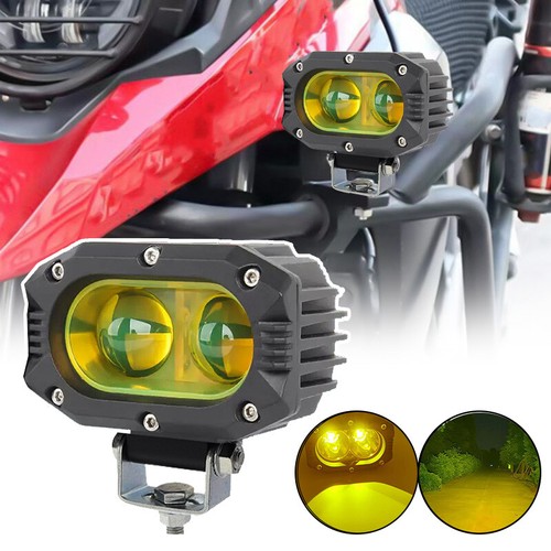 Motorcycle LED Headlight Fog Lamp Lens Auxiliary Waterproof Motorbikes Universal - Picture 2 of 13