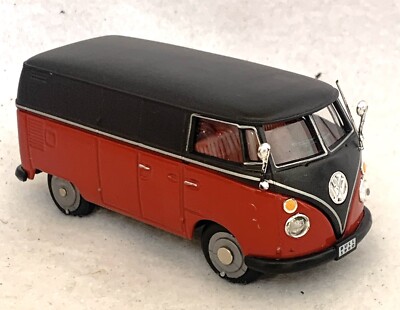 Hongwell Cararama VW Comb1 Bus Van, Red And Black- 1/43