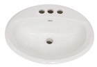 American Standard  0475.020  Aqualyn 20-3/8" Drop In Porcelain Sink - White