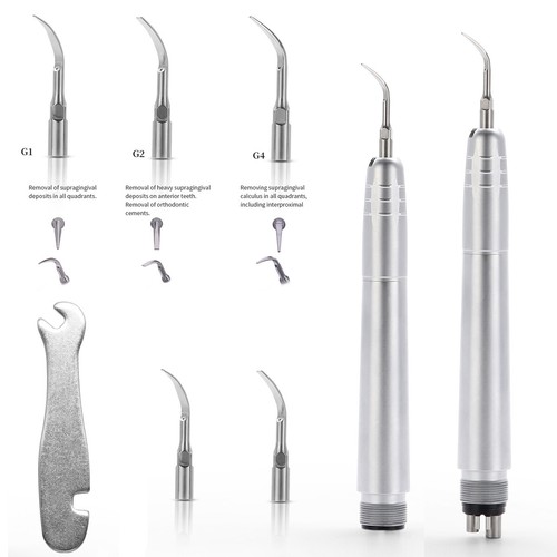 Dental Hygienist Ultrasonic Air Perio Scaler Handpiece 2 & 4 Holes & 3 Tips - Picture 1 of 13