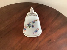 Vtg Royal Tara Hall Bone China Bell 5" Floral Made in Galaway Ireland w/clapper