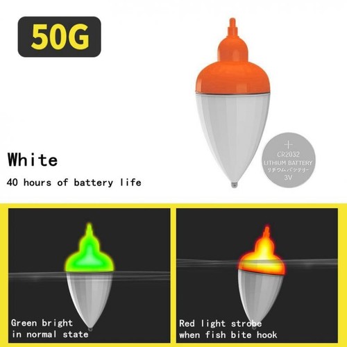 Galleggiante Pesca Sensore Intelligente Luce Elettrica Stroboscopica Luminosa Mare Roccia Carpa US Stock - Foto 3 di 12