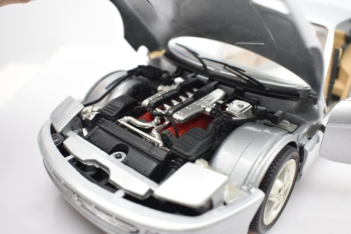 Coche Escala 1:18 Ferrari 456 GT Gris Burago DIECAST Automodelismo - Imagen 4 de 7