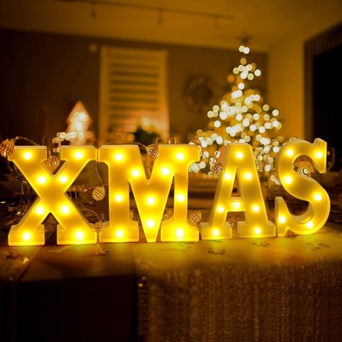 XIMISHOP Christmas Decor-Christmas Decorations Indoor-4 LED Marquee XMAS - Picture 6 of 7