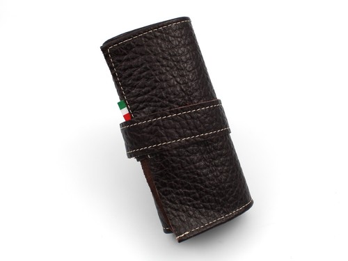 Watch Roll Pelle Martellata Testa di Moro 5 Posti Fatto a Mano Antigraffio New - Picture 2 of 9