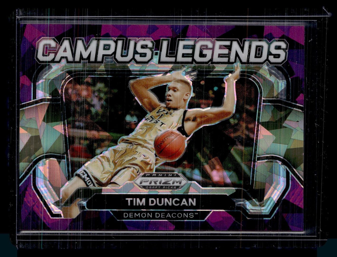2024-25 PRIZM DRAFT PURPLE ICE /149 CAMPUS LEGENDS TIM DUNCAN WAKE FOREST