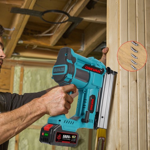 Für Makita 18V Akku Nagelpistole Tacker Nagelmaschine 2 in 1 Kombi-Nagler 2Akkus - Bild 2 von 15