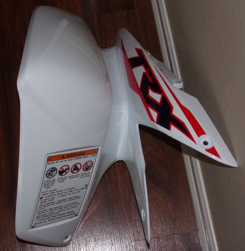 HONDA TRX250EX TRX 250EX 250X TRX250X OEM WHITE LEFT FRONT FENDER 2006-2026 - Picture 2 of 4
