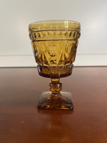 Indiana Glas Wasserbecher Colony Park Lane gelb Füße - Ersatz