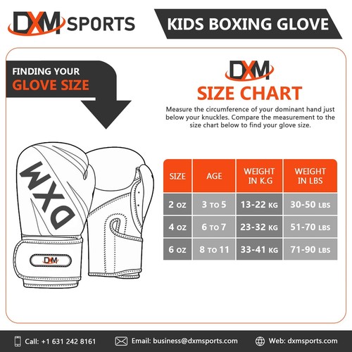DXM Sports Kids Boxing Gloves Youth Training MMA Muay Thai Child Sparring Gloves - Picture 15 of 43
