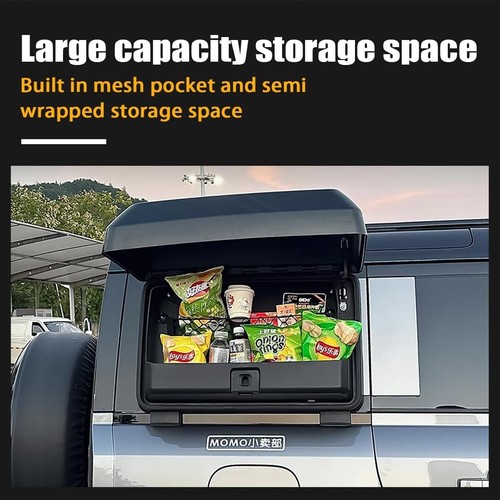 Glossy Black Side Storage Box fits for Land Rover Defender 110 90 130 2020-2024 - Foto 6 di 9