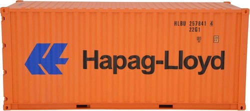 1:20 Hapag Lloyd 20GP Shipping Container Model Abs Resin & Wood Toy Decoration - Picture 5 of 9