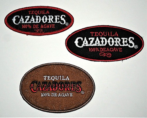 3 Different Cazadores 100% De Agave Tequila Cloth Hat Patch New NOS - Picture 3 of 3
