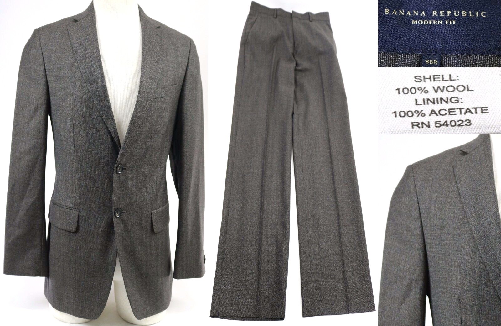 Banana Republic Men's Suit Modern Fit Size 36R Taupe Excellent 30 X 30 Banana Republic Men's Suit Modern Fit Size 36R Taupe Excellent 30 X 30