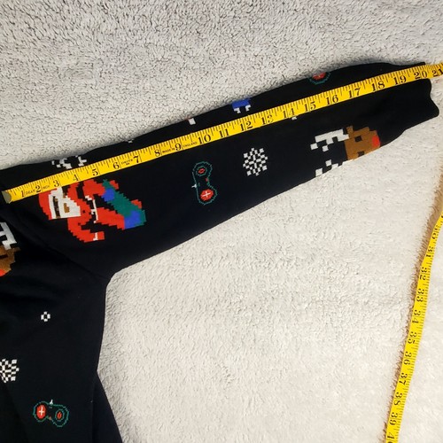 Primark Black Santa Bicycle Skateboard Video Game Christmas Sweater (Kids M) - Picture 9 of 10