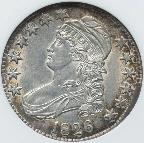 Capped Bust Half Dollar 1826 O-113A, R-4, NGC AU-58! Super Nice PQ Coin Lustrous