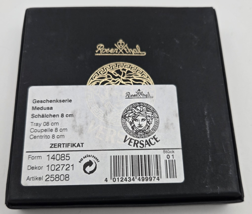 Versace Rosenthal Red Medusa Porcelain Gala Small 8 cm 3.15" Tray NEW IN BOX - Picture 6 of 6