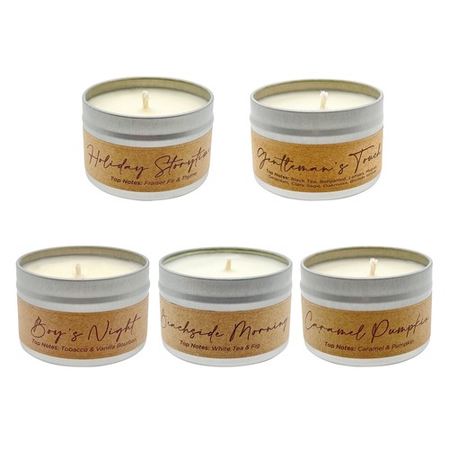 Cozyville Fragrances, Natural Soy Candle, 3pcs Set - Small Candle Tin - 第 12/21 張圖片