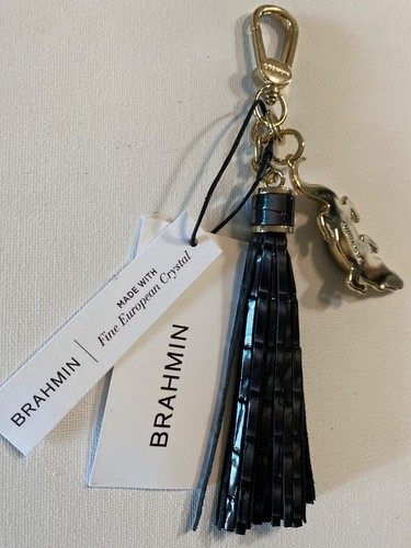 Brahmin Croc Etiqueta Colgante Dije Nocturno Melbourne Borla Cristales Europeos Nuevo con Etiquetas $125 - Imagen 6 de 11