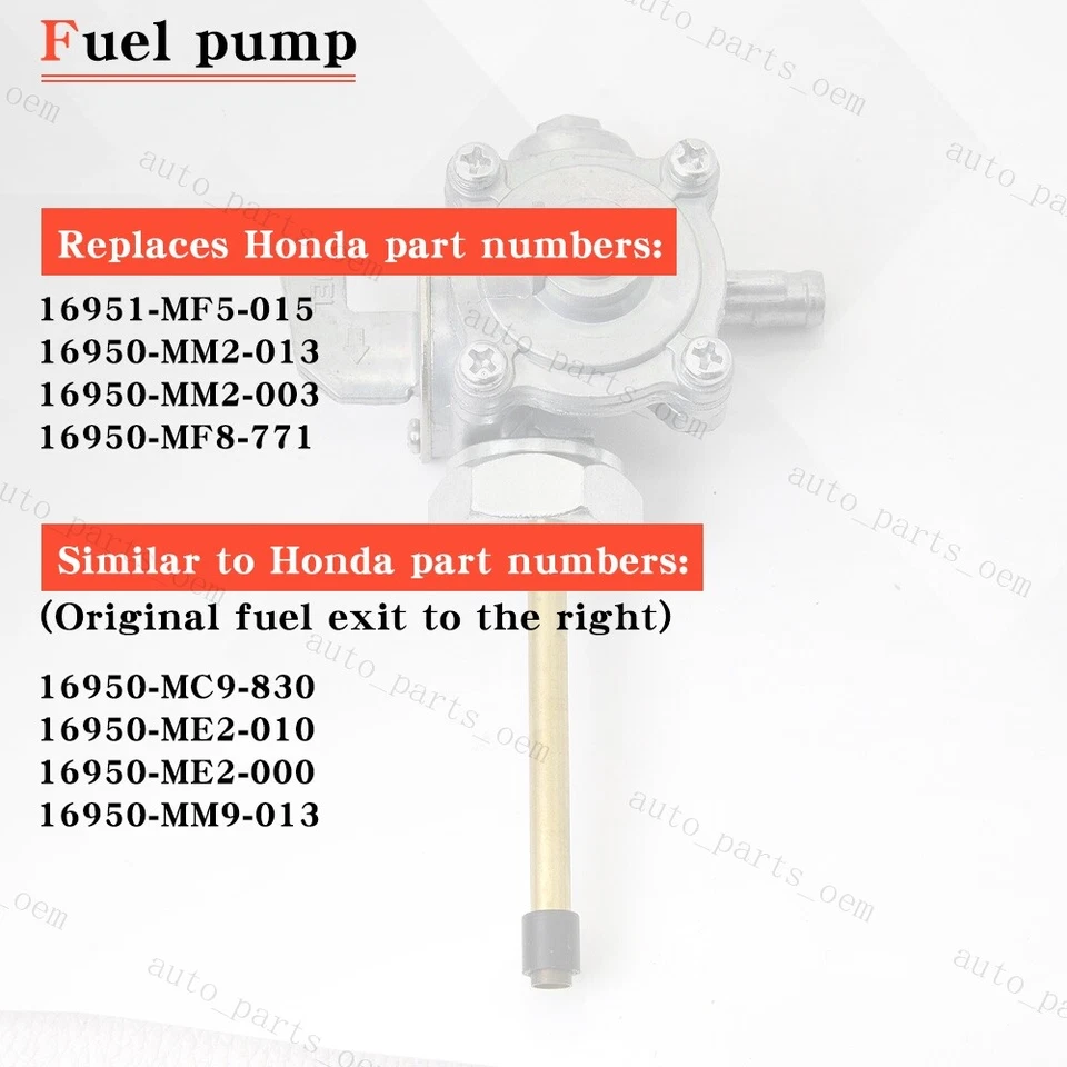 Nueva llave de combustible para aspiradora para Honda Shadow 500 VT500C Ascot 500 VT500FT 18 mm x 1 mm Foto 3 de 4