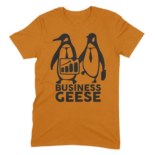 Business Geese Penguin T-Shirt | Funny Animal Cute Gift for Him Fathers Dad Kids - Picture 11 of 16
