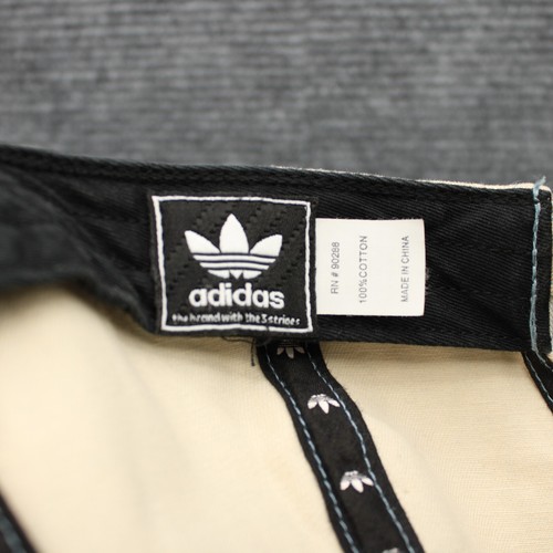 Adidas Hat Cap Strap Back Youth Stonewash Denim Trefoil Logo Retro Streetwear - Picture 9 of 11
