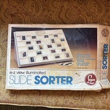 Vintage E-Z Slide Sorter Illuminated Logan Model 1055 Chicago Photo Viewer Old   