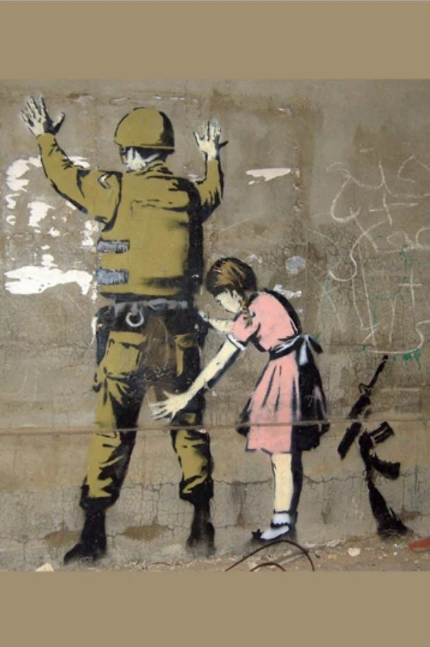 Póster Banksy Girl And A Soldier -24x36, arte de pared pop urbano impresión imagen nuevo Foto 4 de 4