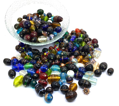 Cuentas de vidrio indio colorido Lampwork Fancy joyería mixta cuentas Bateln MIX1 - Imagen 8 de 8