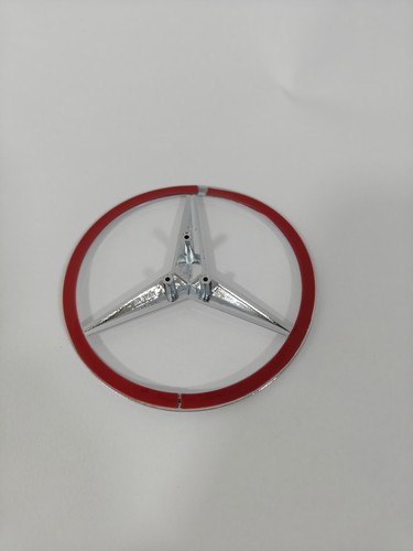 W205 SEDAN AMG C300 GLOSS Silver Star Emblem Rear Trunk Lid Logo Badge - Picture 7 of 7