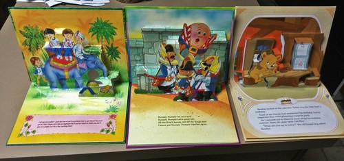 MOTHER GOOSE, SAFARI FUN, BENDON'S BIRTHDAY SURPRISE POP UP STORY BOOKS NICE - Picture 3 of 3