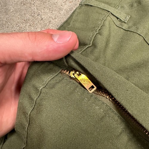 Vintage 60s Military OG107 Style Pleated Trouser Pants - Picture 3 of 3