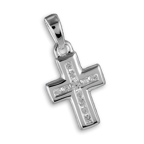 Kreuz Anhänger Kommunion Taufe Konfirmation - 925 Silber - auf Wunsch mit Kette - Bild 6 von 18