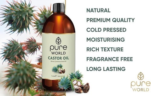 Natural castor seed oil for eyelashes Growth eyebrow Hair skin pure Cold Pressed - Picture 36 of 43