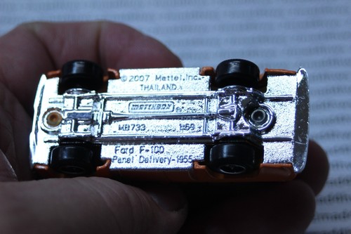 2008 Matchbox PANEL TRUCK orange FORD F-100 loose 1955 delivery FARMER"S MARKET - Picture 5 of 5