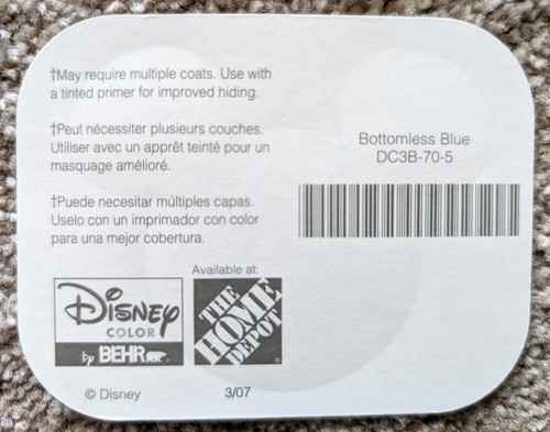 15 Rare DISNEY COLOR by BEHR / HOME DEPOT PAINT SWATCHES Set A - Picture 2 of 2