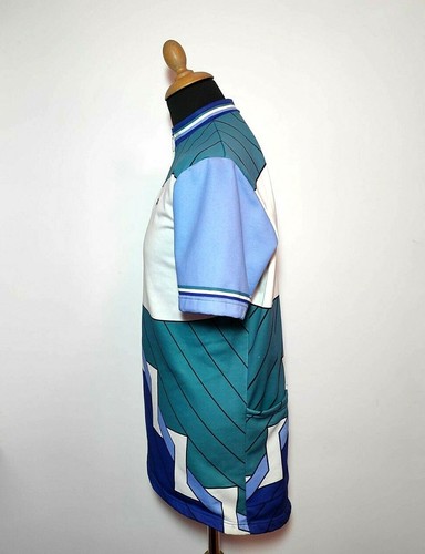 Vintage Agu Cycling Jersey XXL Men 2XL White Blue Sz.7 Short Sleeve Shirt Camisa - Picture 3 of 11