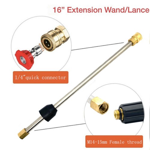 High Pressure 4000PSI Car Power Washer Gun Spray Wand Lance Nozzle and Hose Kit - Picture 31 of 43