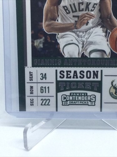 2017-18 Panini Contenders Draft Picks #18B Giannis Antetokounmpo Bucks VARIATION - Picture 4 of 12
