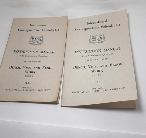 International Correspond Schools Instruction Manual Bench Vice &  Floor 50's P/B - Imagen 1 de 6