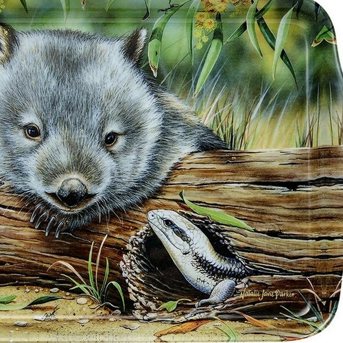 Australian Souvenir Ashdene Melamine Scatter Tray Fauna Wombat & Lizard - Picture 3 of 6