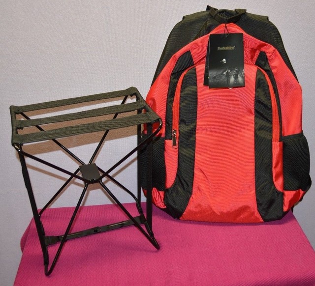 backpack with folding chair