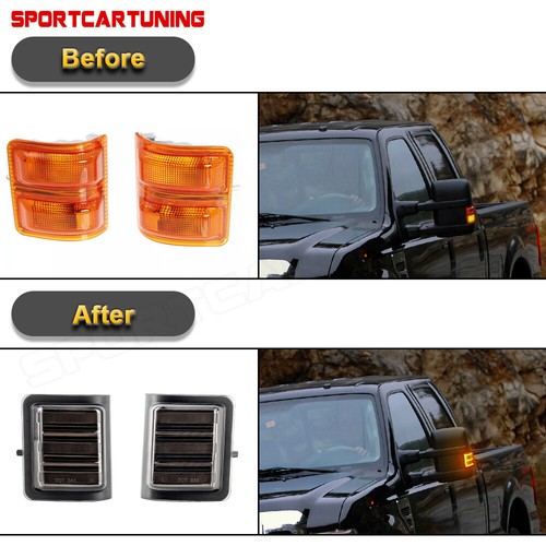 LED Pair Side Mirror Turn Signal Light For 2008-2016 Ford F-250 F-350 Super Duty - Bild 4 von 13