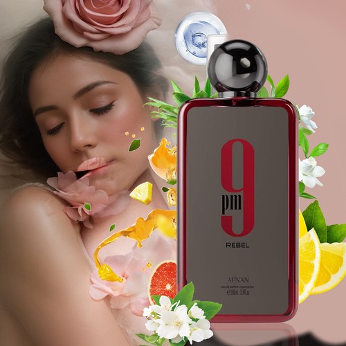 Afnan 9 PM REBEL Uomo 3,4 once 100 ml Eau De Parfum Spray - Foto 4 di 5