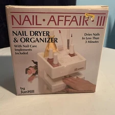 Nail Affair 3 Nail Dryer & Organizer Vintage 1985 USA Sunhill NEW Open Box