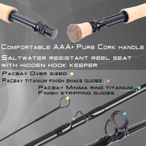 Maxcatch schwarzer Stern Fliege Angelruten 4 Wt 5wt 6wt 7wt 8wt schnelle Aktionsrute - Bild 4 von 11